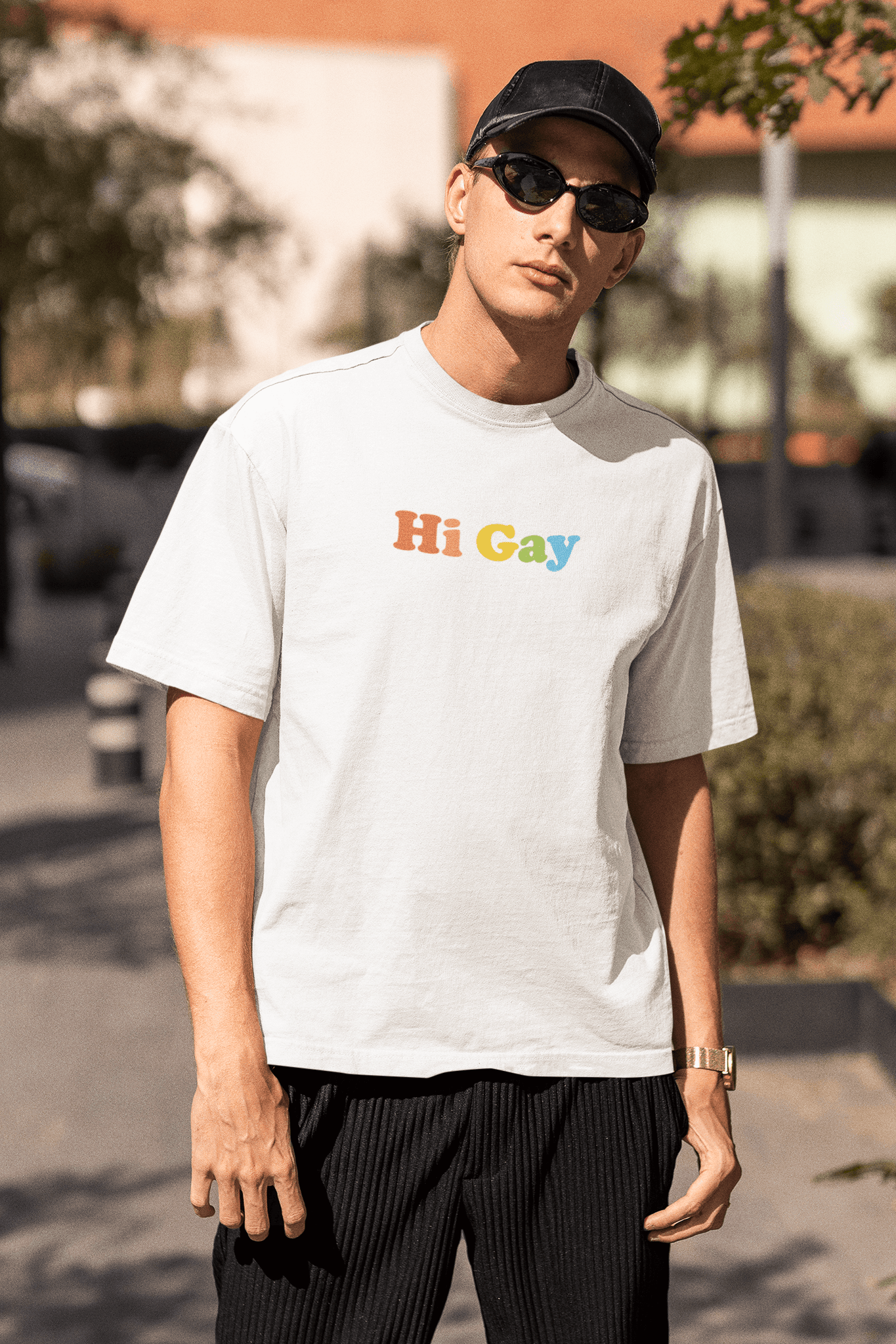 Hi Gay T-Shirt - ShopQueer.co