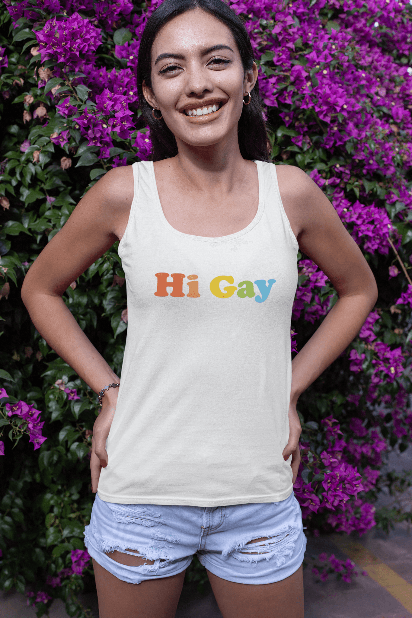 Hi Gay Tank Top - ShopQueer.co